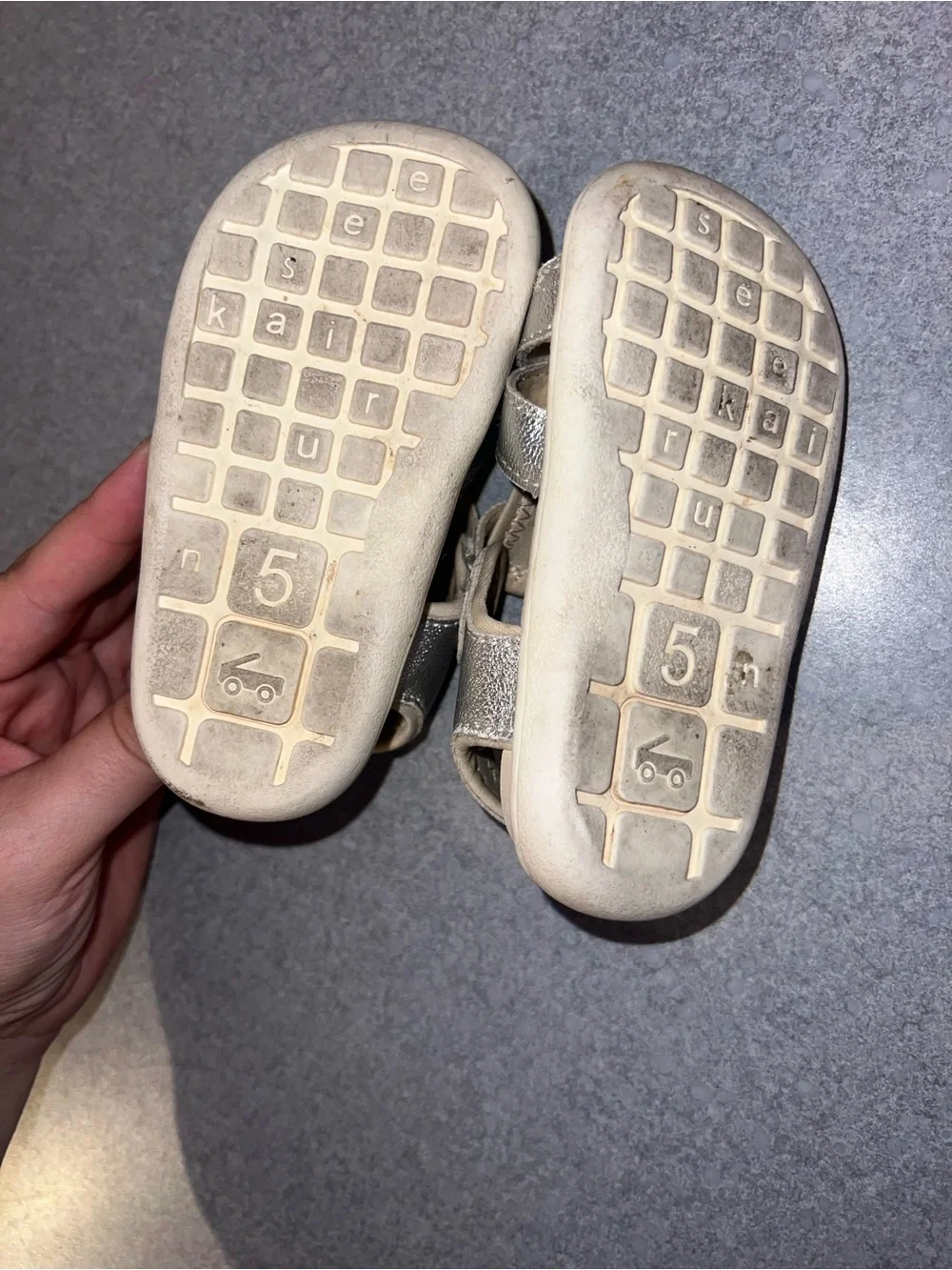 See Kai Run Silver Metallic Toddler Sandals